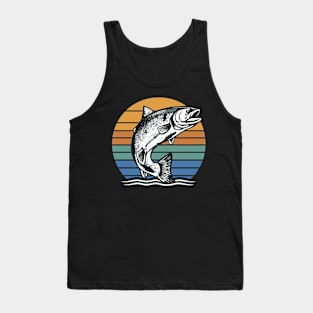 Retro Salmon Jumping Tank Top